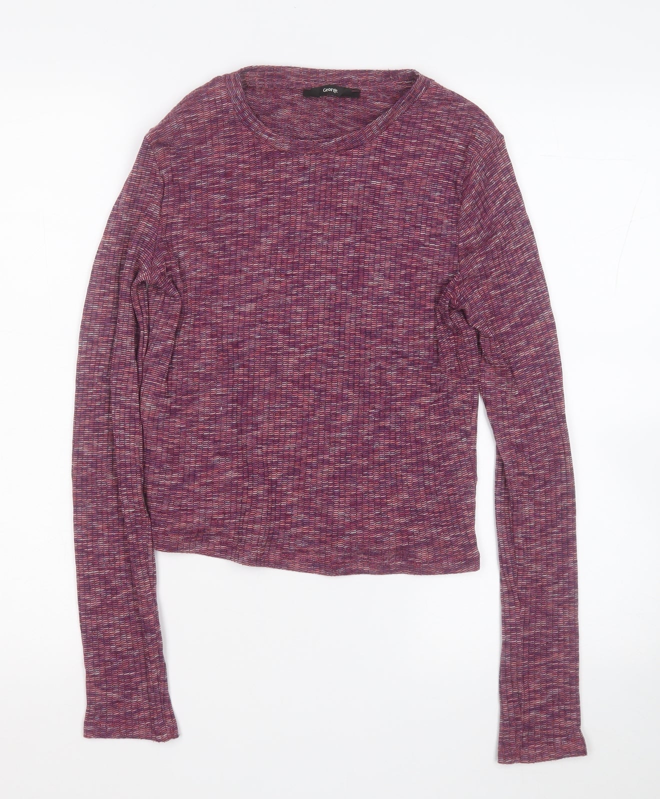 George Womens Purple Round Neck  Polyester Pullover Jumper Size 14