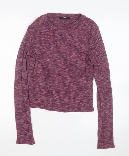 George Womens Purple Round Neck  Polyester Pullover Jumper Size 14