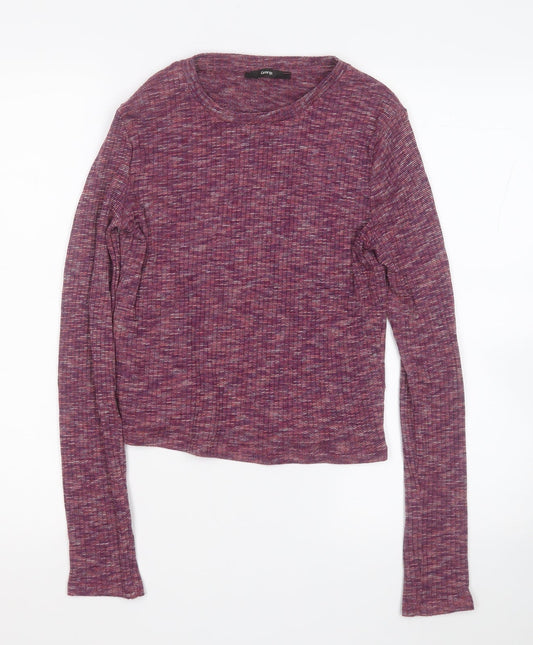 George Womens Purple Round Neck  Polyester Pullover Jumper Size 14