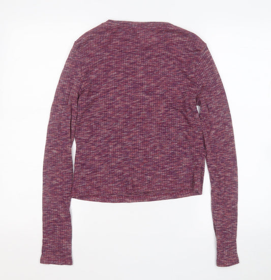 George Womens Purple Round Neck  Polyester Pullover Jumper Size 14