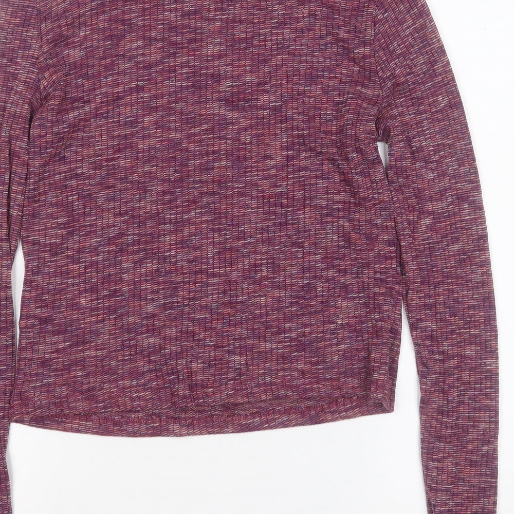 George Womens Purple Round Neck  Polyester Pullover Jumper Size 14