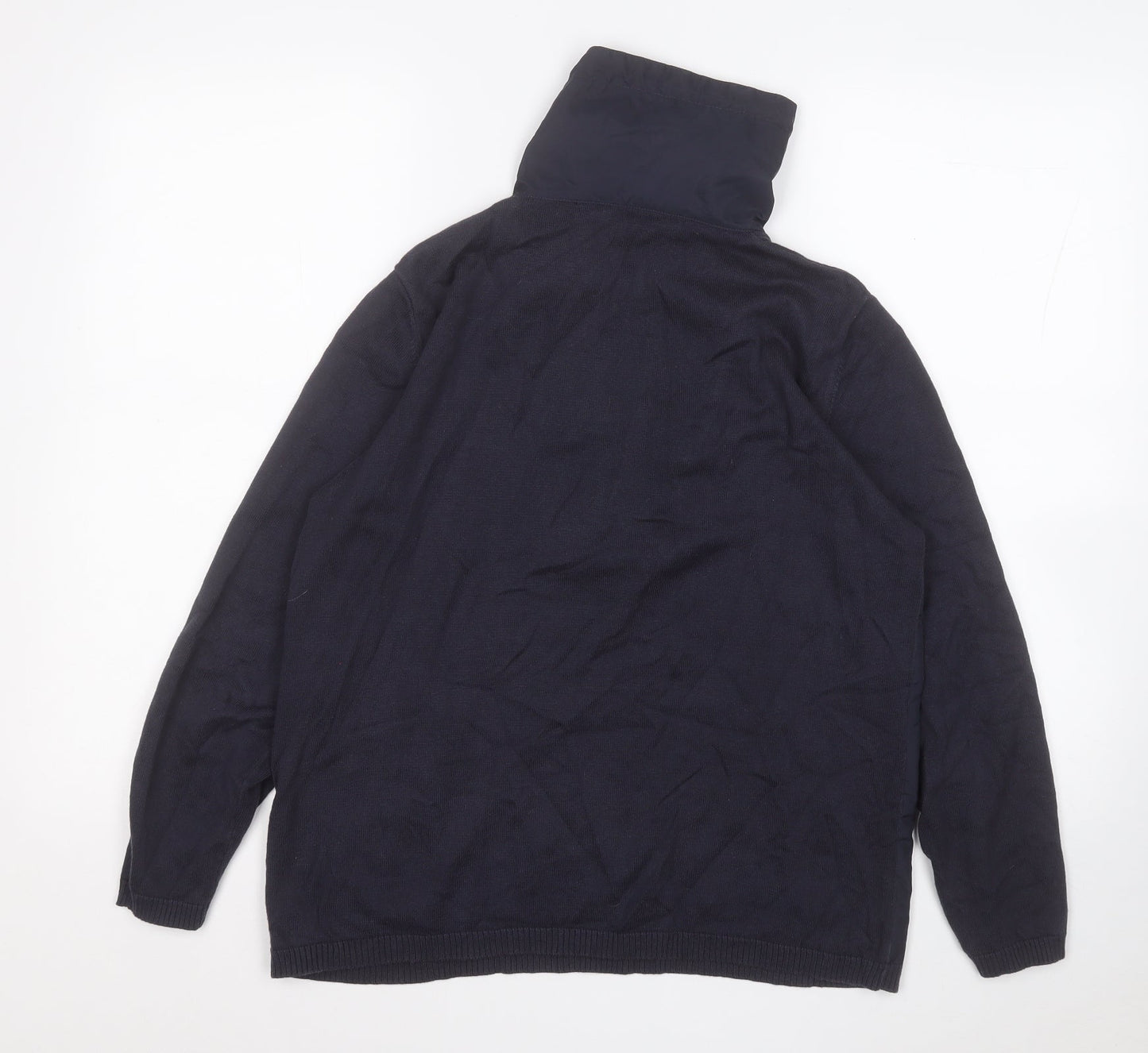 Viento Sport Womens Blue Round Neck  Cotton Pullover Jumper Size 14