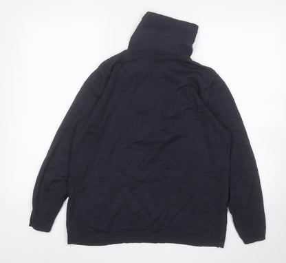 Viento Sport Womens Blue Round Neck  Cotton Pullover Jumper Size 14