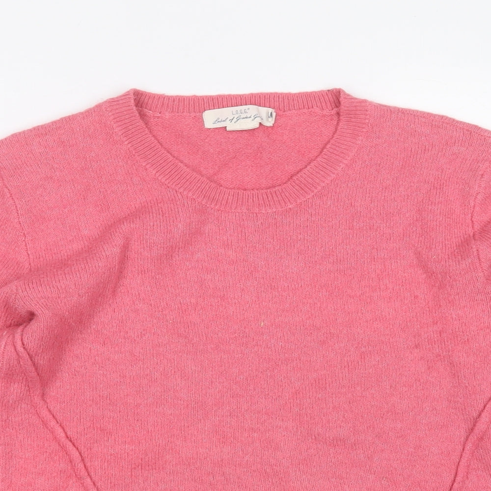 Womens UK Size M H&M Pink Pullover Jumper