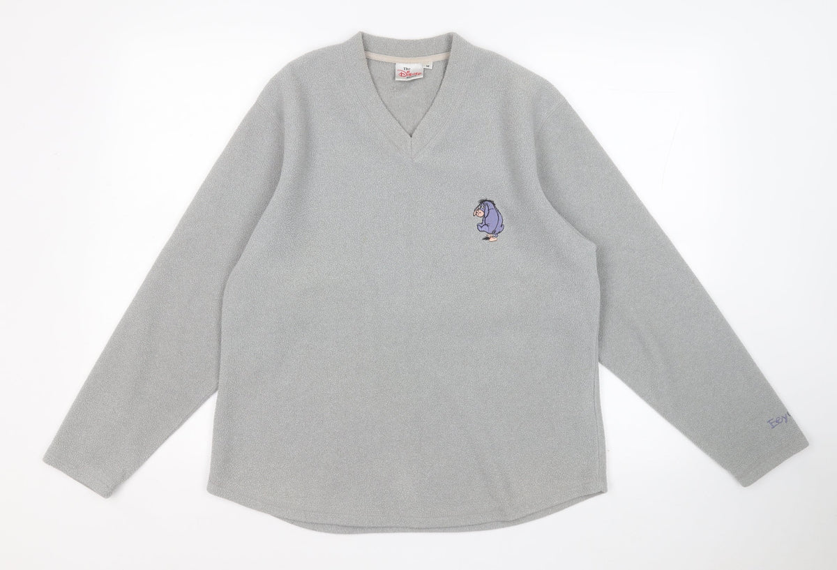 The Disney Store Womens Grey V-Neck  Polyester Pullover Jumper Size M