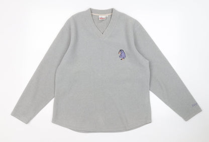 The Disney Store Womens Grey V-Neck  Polyester Pullover Jumper Size M