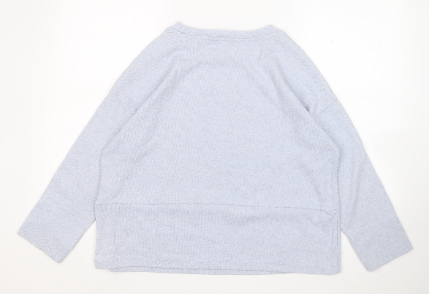 F&F Womens Blue Round Neck  Polyester Pullover Jumper Size 10