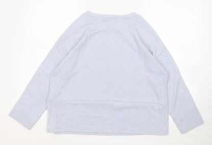 F&F Womens Blue Round Neck  Polyester Pullover Jumper Size 10