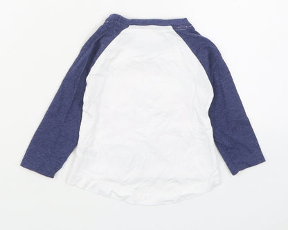 Dunnes Girls White  Cotton Basic T-Shirt Size 6-9 Months Round Neck Pullover