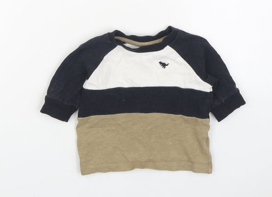 NEXT Boys Beige  100% Cotton Pullover Jumper Size 3-6 Months  Pullover