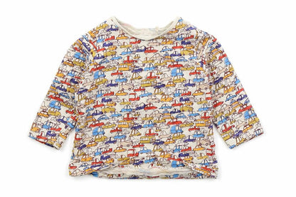 NEXT Boys Multicoloured Geometric 100% Cotton Basic T-Shirt Size 3-6 Months Round Neck Pullover