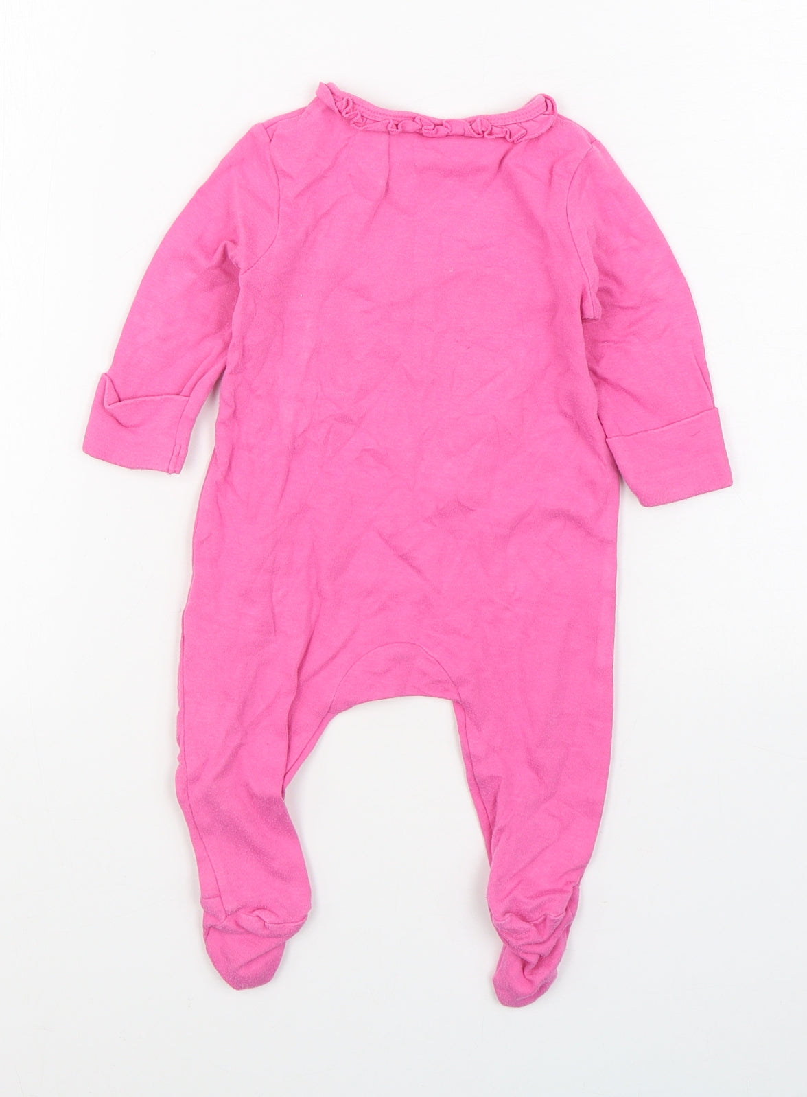 Blue Zoo Girls Pink Solid 100% Cotton  One Piece Size 3-6 Months  Button