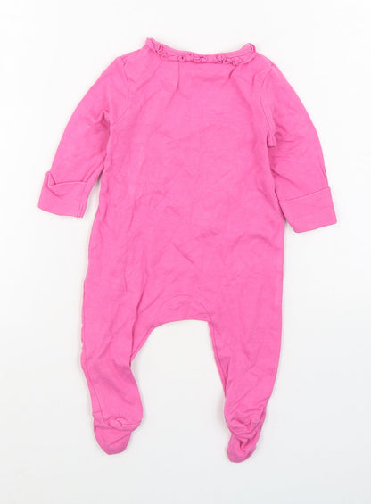 Blue Zoo Girls Pink Solid 100% Cotton  One Piece Size 3-6 Months  Button