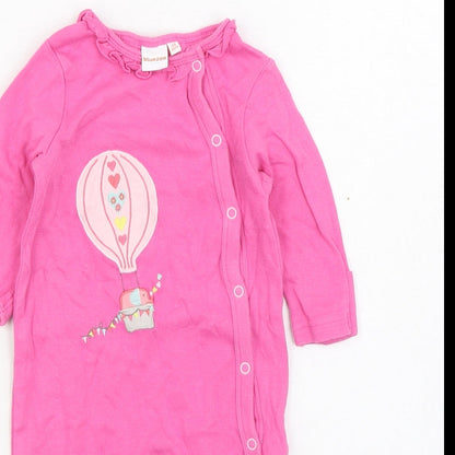 Blue Zoo Girls Pink Solid 100% Cotton  One Piece Size 3-6 Months  Button