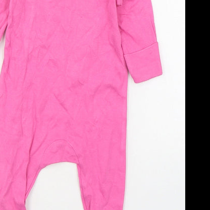 Blue Zoo Girls Pink Solid 100% Cotton  One Piece Size 3-6 Months  Button