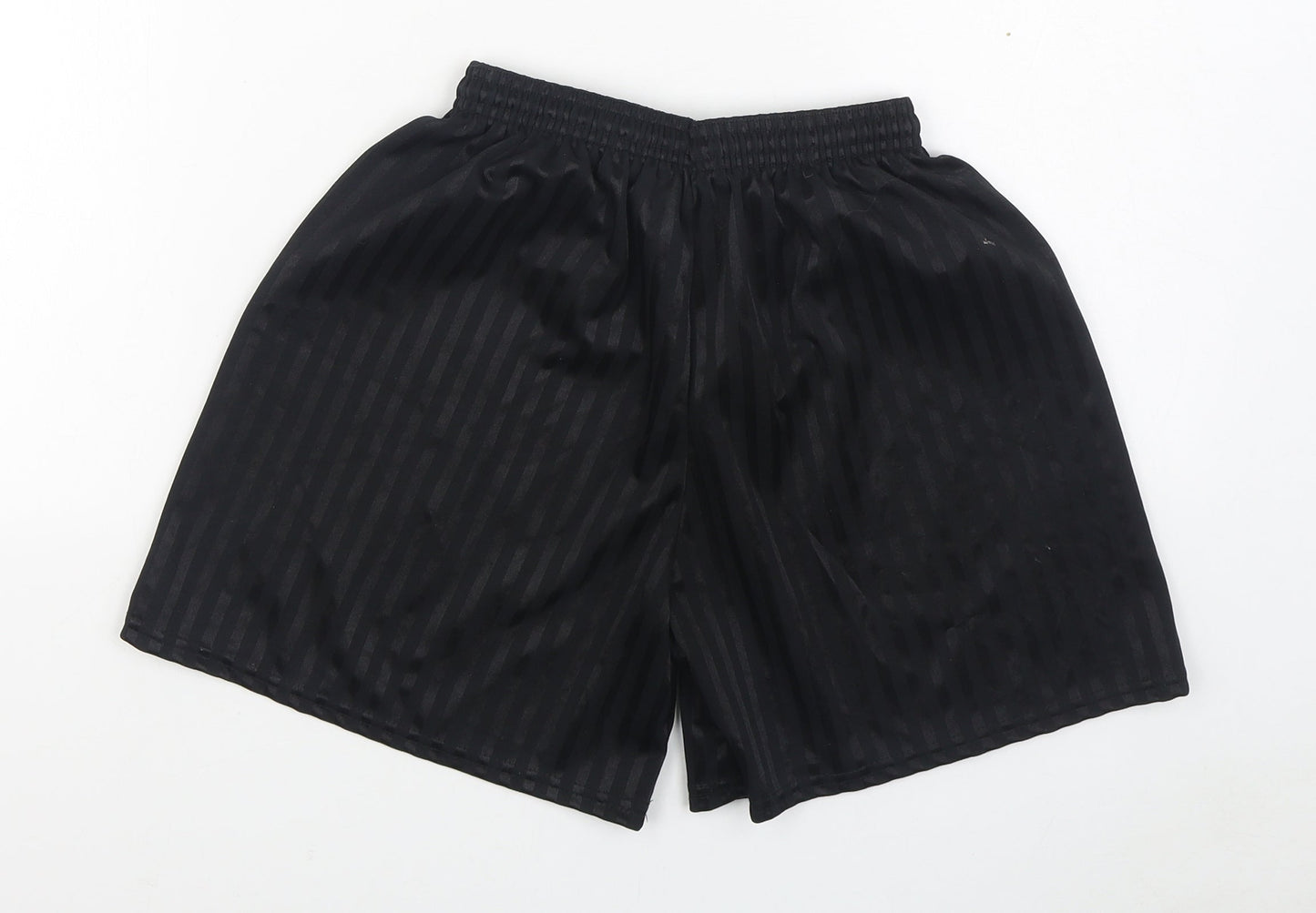 True Form Boys Black  Polyester Sweat Shorts Size 8 Years  Regular