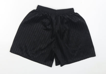 True Form Boys Black  Polyester Sweat Shorts Size 8 Years  Regular