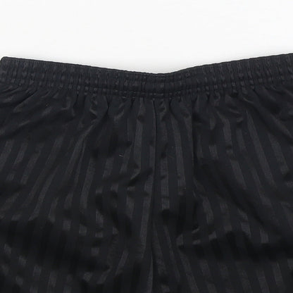 True Form Boys Black  Polyester Sweat Shorts Size 8 Years  Regular
