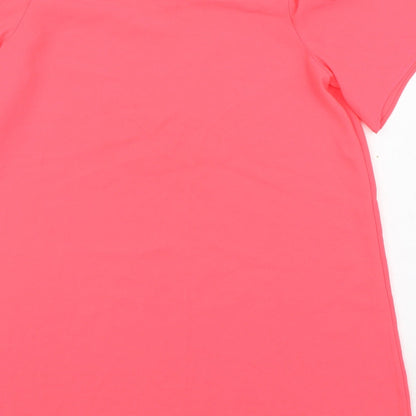 George Womens Pink  Polyester T-Shirt Dress  Size 12  Off the Shoulder Pullover