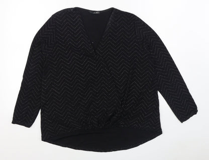 Womens UK Size 14 Quiz Black Basic Blouse