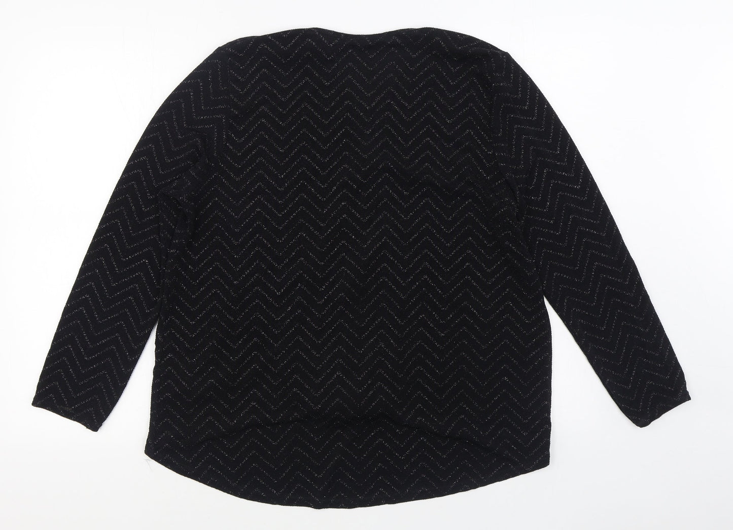 Womens UK Size 14 Quiz Black Basic Blouse