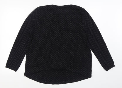 Womens UK Size 14 Quiz Black Basic Blouse