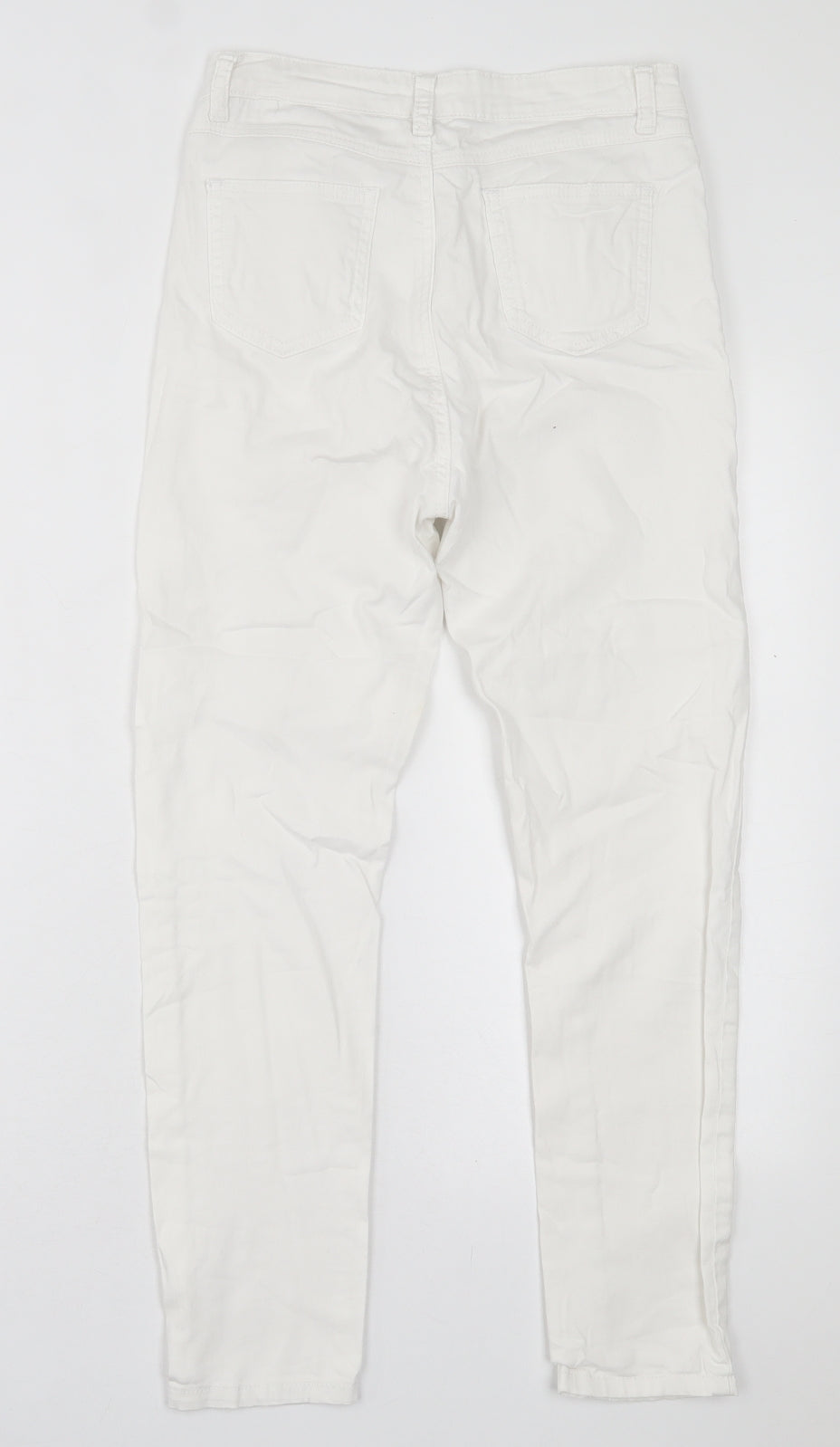 Womens UK Size 10 THE ROCKIN REV Regular Fit Skinny White Jeans