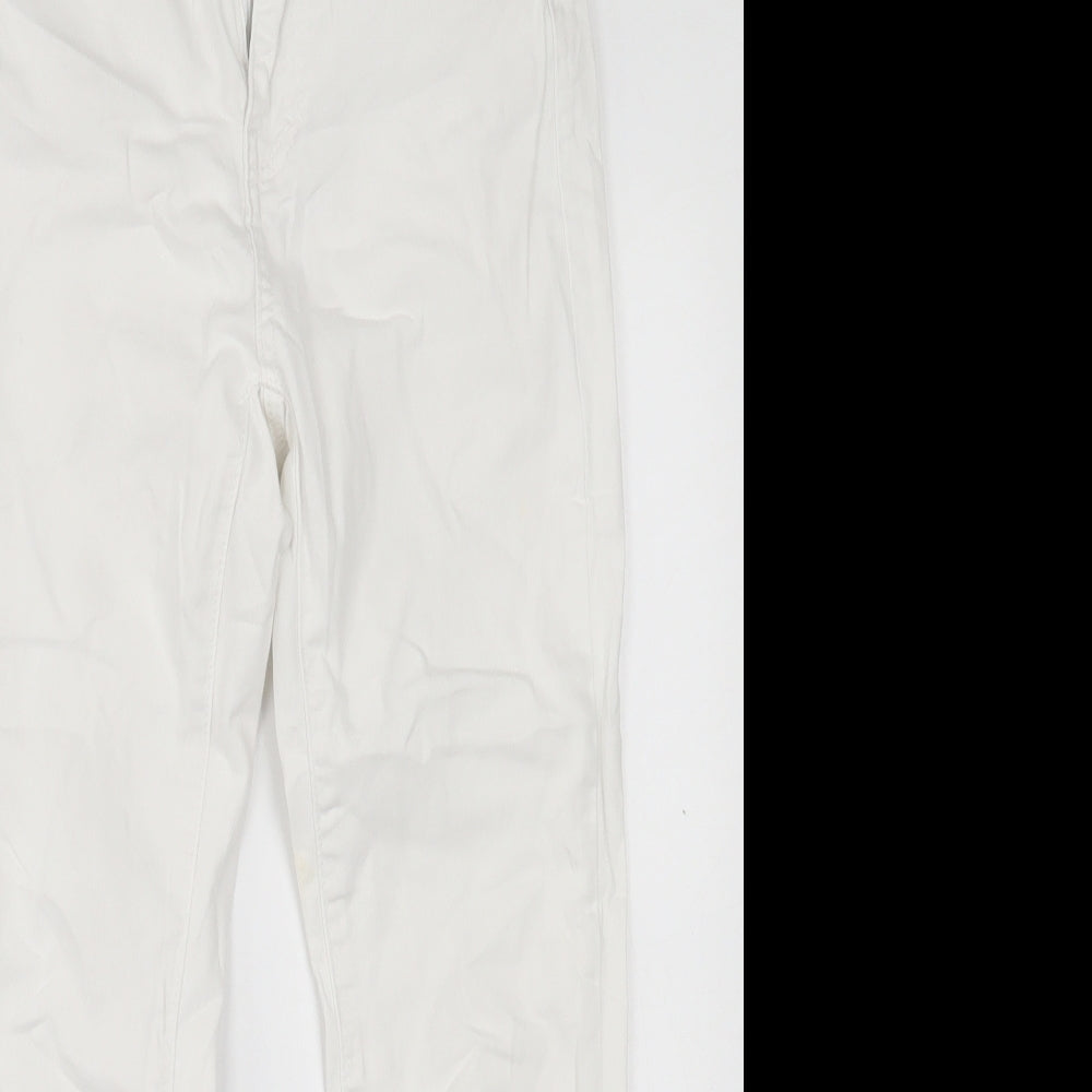 Womens UK Size 10 THE ROCKIN REV Regular Fit Skinny White Jeans