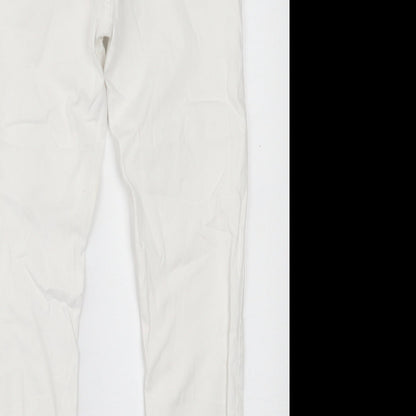 Womens UK Size 10 THE ROCKIN REV Regular Fit Skinny White Jeans