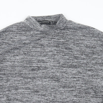 Womens UK Size 8 PRETTYLITTLETHING Grey Basic T-Shirt