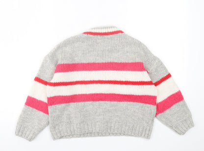 Womens UK Size S Dunnes Stores Grey Pullover Jumper