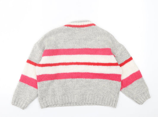 Womens UK Size S Dunnes Stores Grey Pullover Jumper
