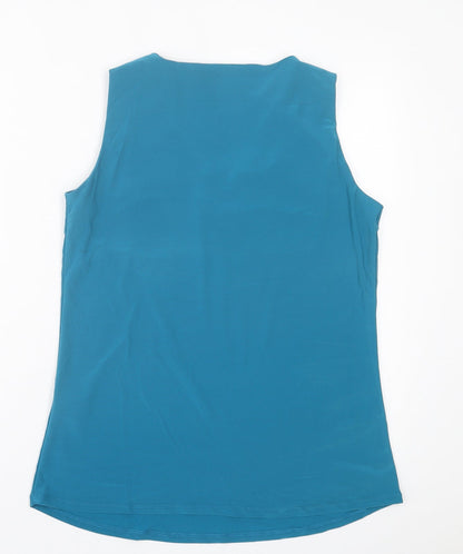 Womens UK Size S Antthony Blue Basic Tank