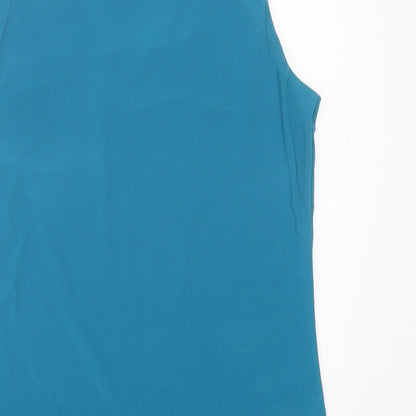 Womens UK Size S Antthony Blue Basic Tank