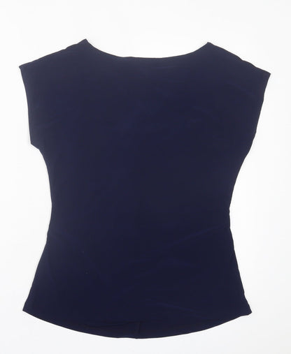 Womens UK Size M Nina Leonard Blue Basic T-Shirt