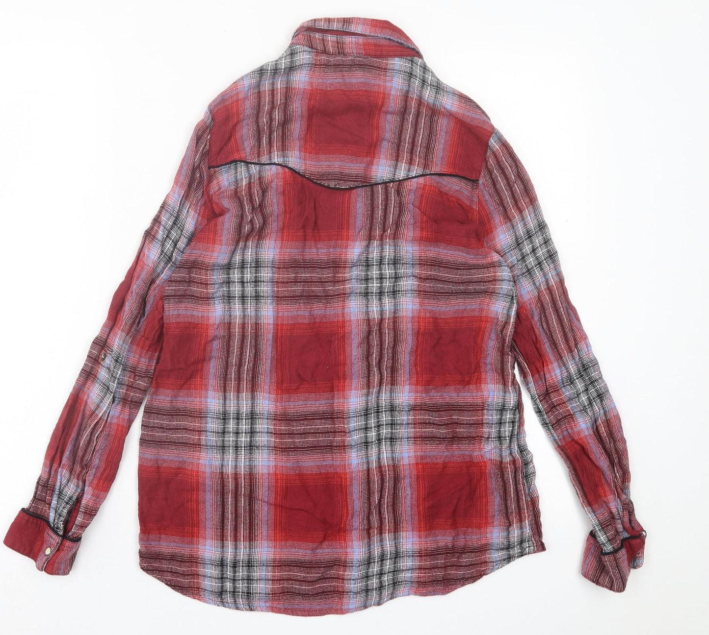 Womens UK Size 6 River Island Red Basic Button-Up