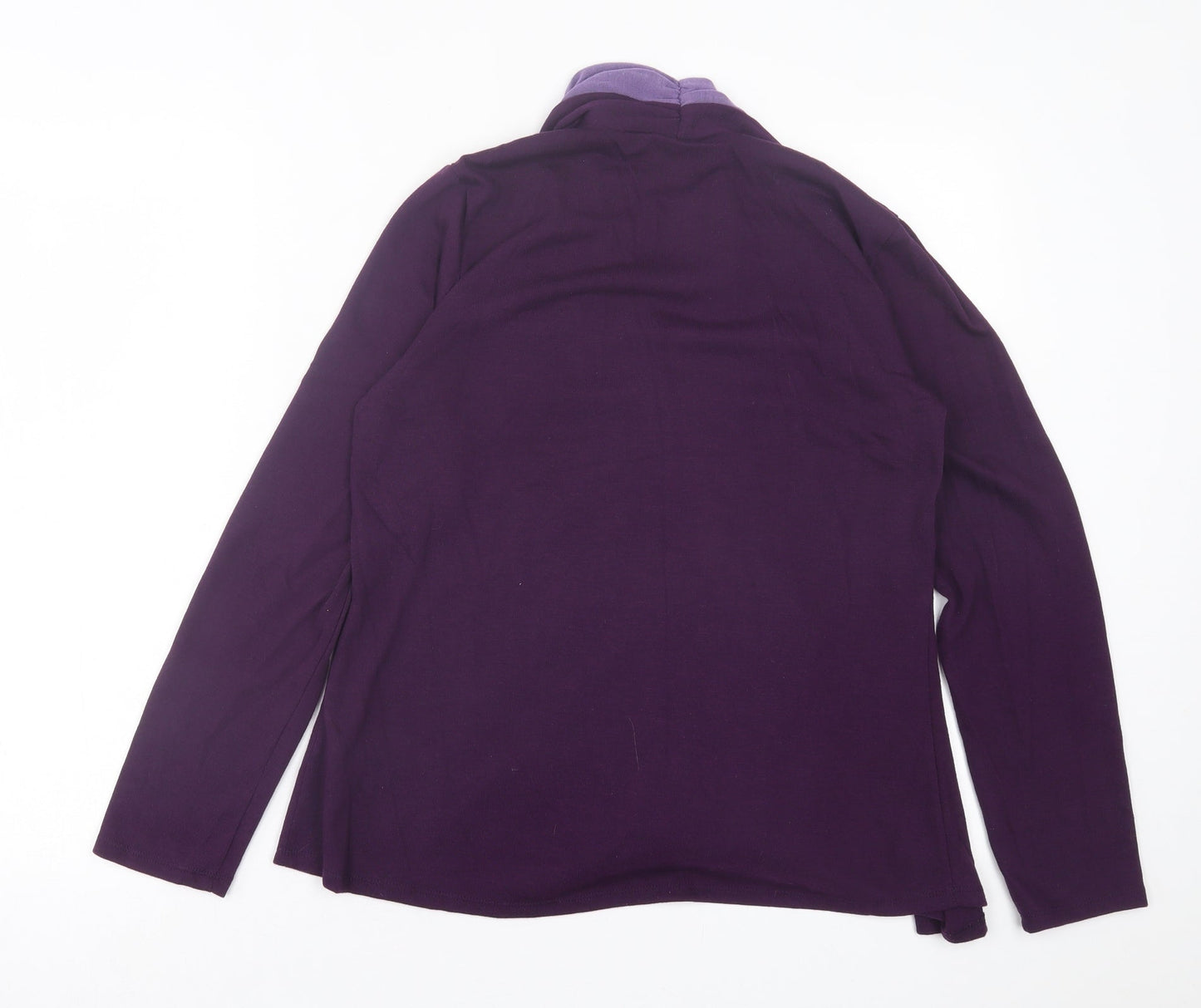 Antthony Womens Purple V-Neck  Polyester Cardigan Jumper Size S
