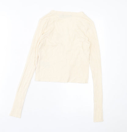 Womens UK Size M Brave Soul Beige Cardigan Jumper