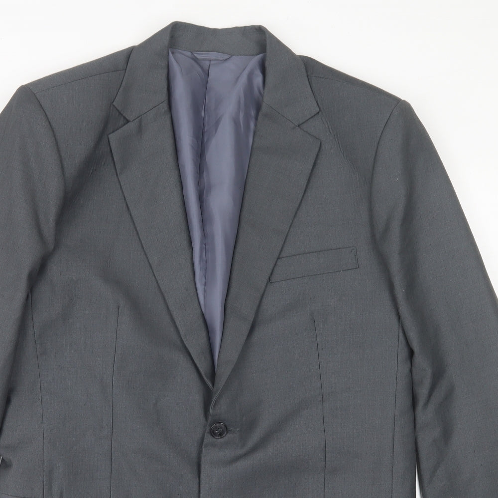 Mens UK Size 40 Preworn Regular Grey Suit Jacket