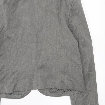 H&M Womens Grey   Jacket Blazer Size 14  Button