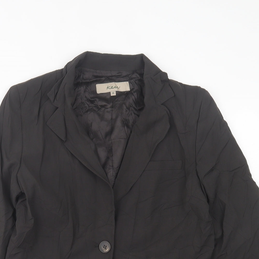 ken Womens Grey   Jacket Blazer Size 14  Button