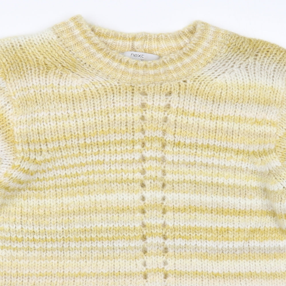 Womens UK Size 10 NEXT Yellow Pullover Jumper