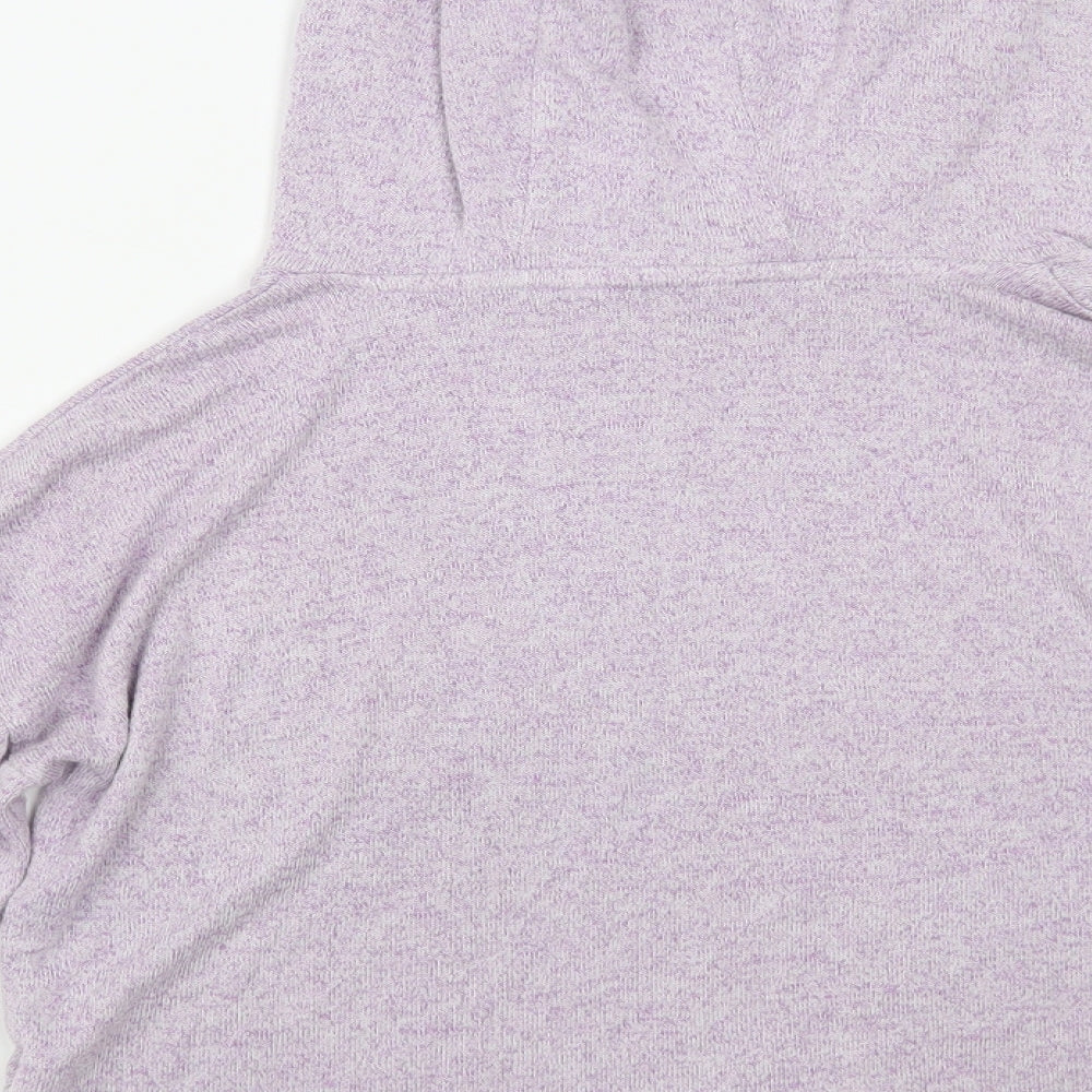 Marks and Spencer Girls Purple  Viscose Pullover Hoodie Size 8-9 Years  Pullover