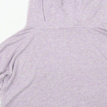 Marks and Spencer Girls Purple  Viscose Pullover Hoodie Size 8-9 Years  Pullover