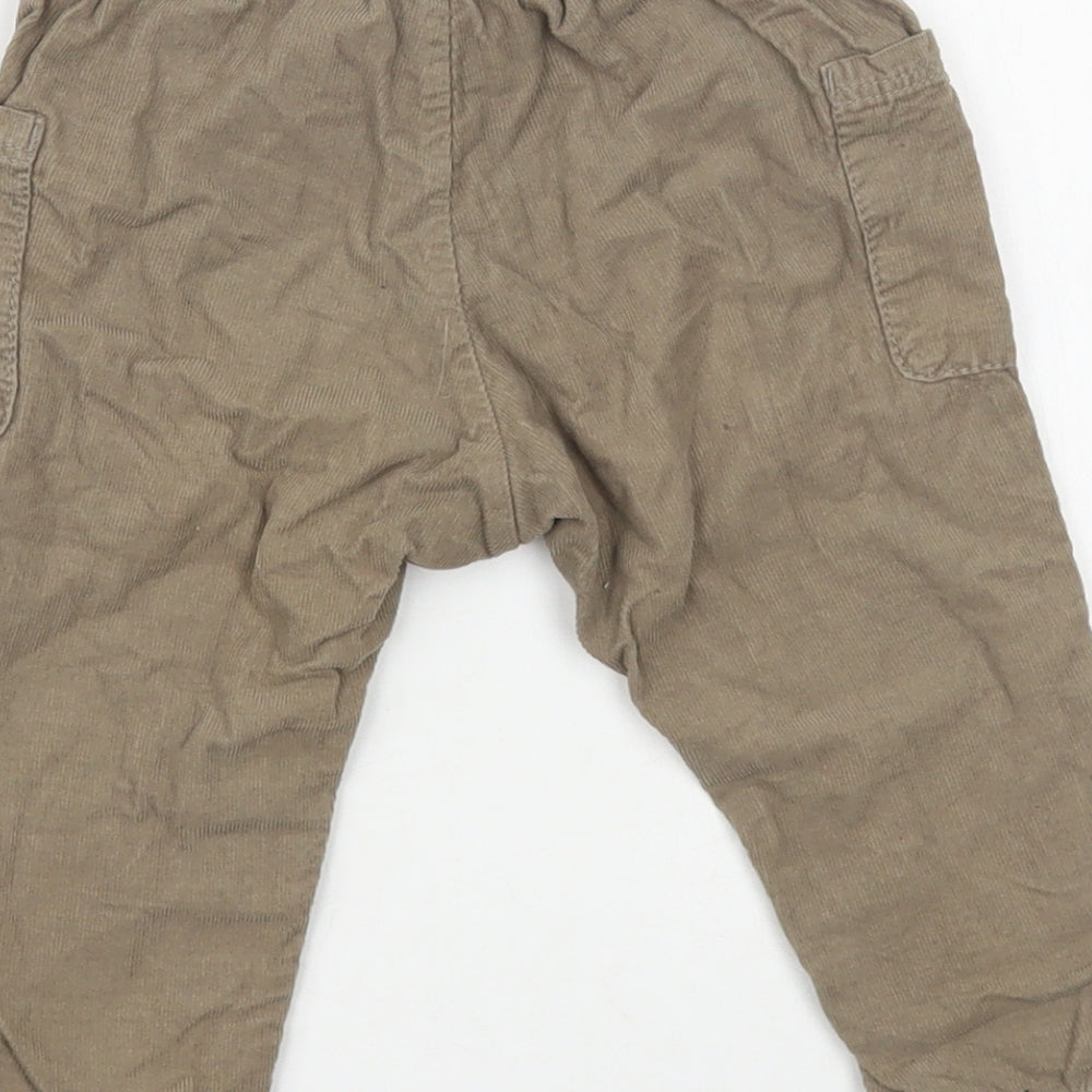 H&M Baby Beige  Cotton Cargo Trousers Size 9-12 Months