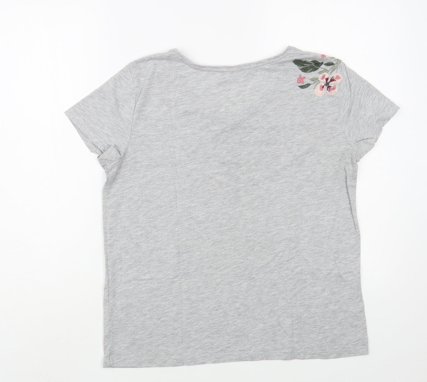Womens UK Size S Soaked in Luxury Grey Basic T-Shirt