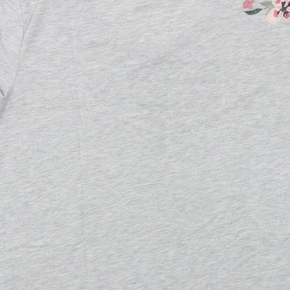 Womens UK Size S Soaked in Luxury Grey Basic T-Shirt