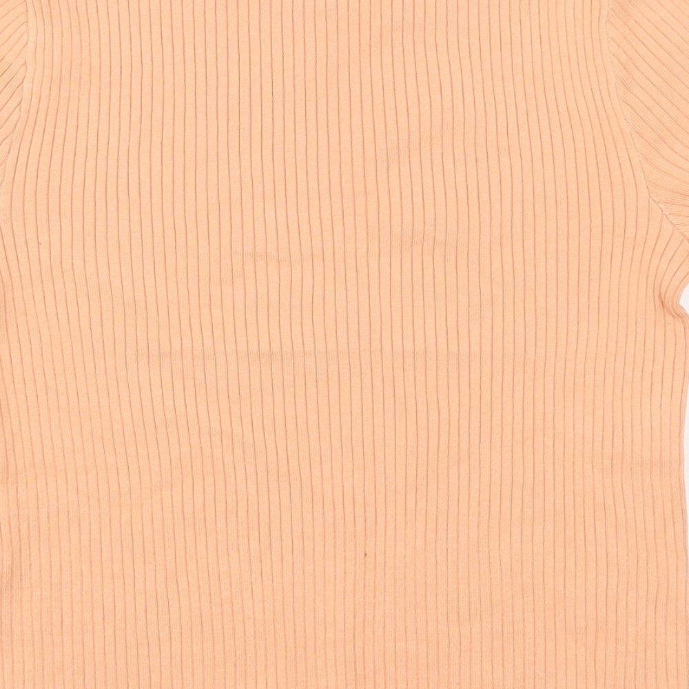 Womens UK Size S H&M Pink Basic T-Shirt