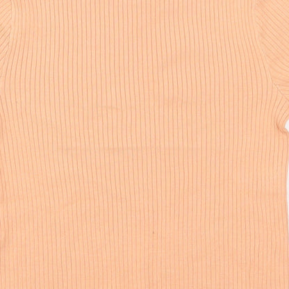 Womens UK Size S H&M Pink Basic T-Shirt