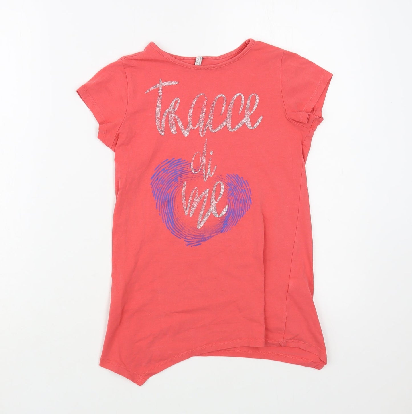 Trybeyond Girls Pink  Cotton Pullover T-Shirt Size 9-10 Years Crew Neck Pullover